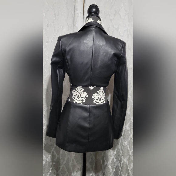 LUXE TO KILL - Faux Leather Cutout Back Black Jacket – Edgy & Stylish - Picture 6 of 12